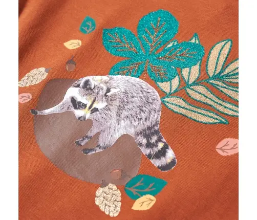 Bērnu Krekls Ar Garām Piedurknēm, Oranži Brūns, 92