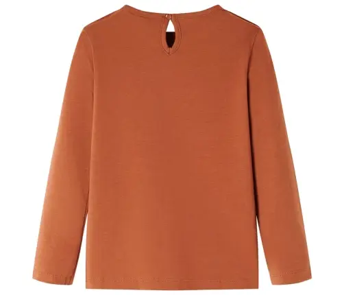 Bērnu Krekls Ar Garām Piedurknēm, Oranži Brūns, 140