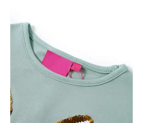 Pikkade Varrukatega Lastesärk, Mündiroheline, 104