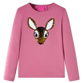 Bērnu Krekls Ar Garām Piedurknēm, Aveņu Krāsa, 104