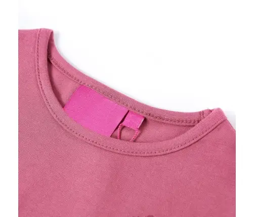 Vaikiški Marškinėliai Ilgomis Rankovėmis, Avietinės Spalvos, 116