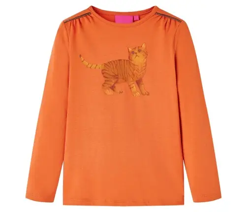 Pikkade Varrukatega Lastesärk, Tumeoranž, 92