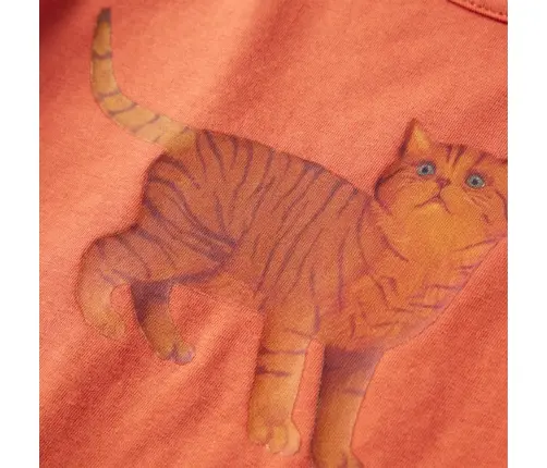 Pikkade Varrukatega Lastesärk, Tumeoranž, 92