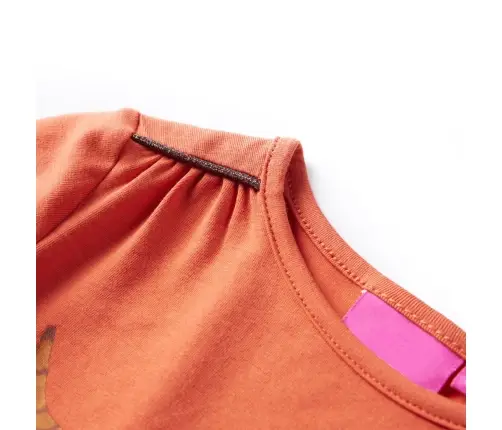 Vaikiški Marškinėliai Ilgomis Rankovėmis, Oranžiniai, 128 Dydžio