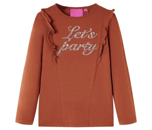 Pikkade Varrukatega Lastesärk, Konjakipruun, 140