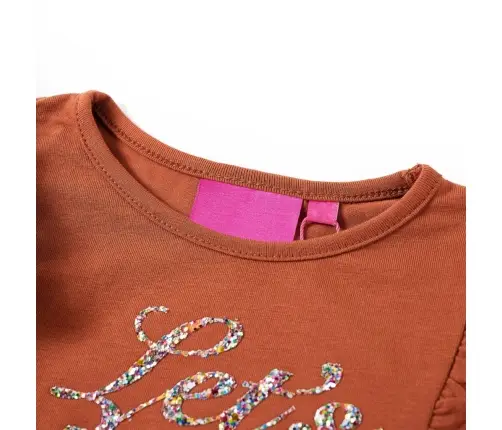 Pikkade Varrukatega Lastesärk, Konjakipruun, 140