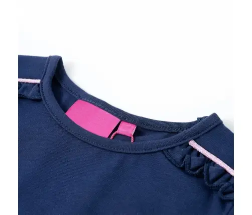 Bērnu Krekls Ar Garām Piedurknēm, Tumši Zils, 128