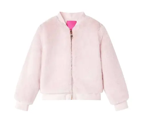 Vaikiška Striukė, Švelniai Rožinė, Dirbtinis Kailis, 92 Dydžio