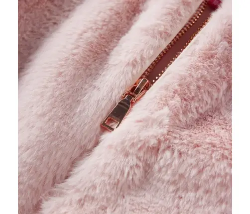 Vaikiška Striukė, Švelniai Rožinė, Dirbtinis Kailis, 92 Dydžio