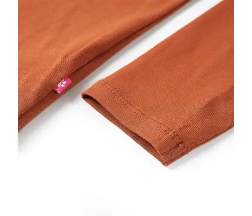 Bērnu Krekls Ar Garām Piedurknēm, Oranži Brūns, 104