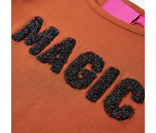 Bērnu Krekls Ar Garām Piedurknēm, Oranži Brūns, 116