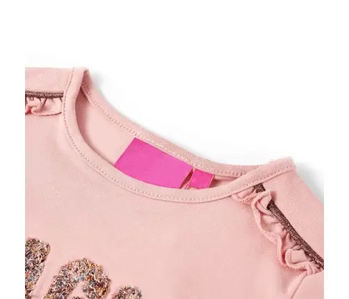 Vaikiški Marškinėliai Ilgomis Rankovėmis, Rožiniai, 128 Dydžio