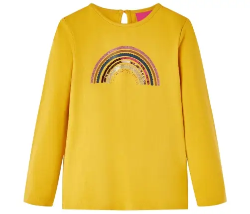 Bērnu Krekls Ar Garām Piedurknēm, Dzeltenbrūns, 92