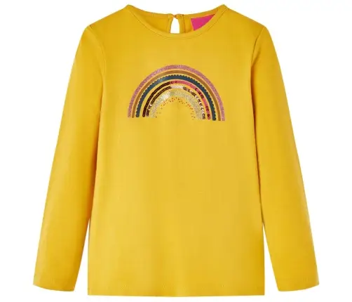 Bērnu Krekls Ar Garām Piedurknēm, Dzeltenbrūns, 104