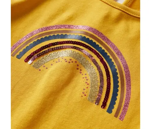 Bērnu Krekls Ar Garām Piedurknēm, Dzeltenbrūns, 128