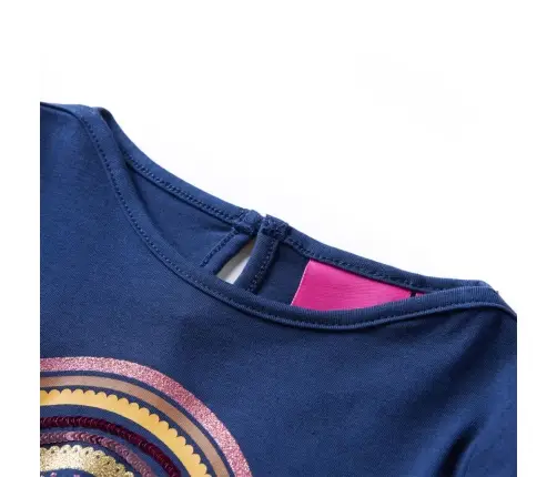 Vaikiški Marškinėliai Ilgomis Rankovėmis, Tamsiai Mėlyni, 128 Dydžio