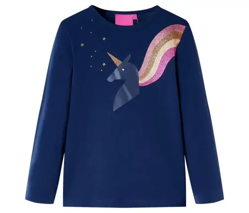 Pikkade Varrukatega Lastesärk, Tumesinine, 128