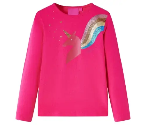 Bērnu Krekls Ar Garām Piedurknēm, Koši Rozā, 128