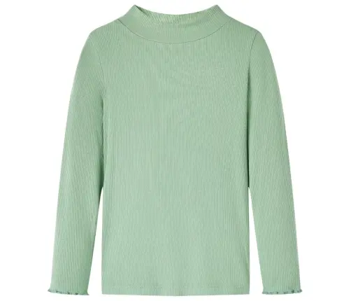 Bērnu Krekls Ar Garām Piedurknēm, Apkakli, Tumša Piparmētru Krāsa, 92