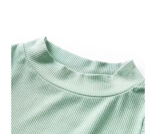 Bērnu Krekls Ar Garām Piedurknēm, Apkakli, Tumša Piparmētru Krāsa, 92