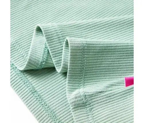 Bērnu Krekls Ar Garām Piedurknēm, Apkakli, Tumša Piparmētru Krāsa, 92