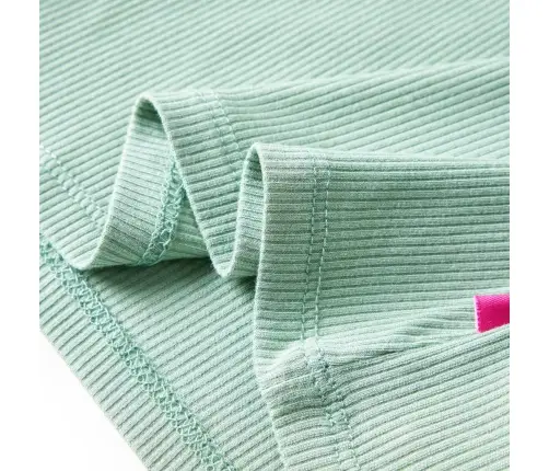 Pikkade Varrukatega Lastesärk, Poolkõrge Kaelusega, Mündiroheline, 128