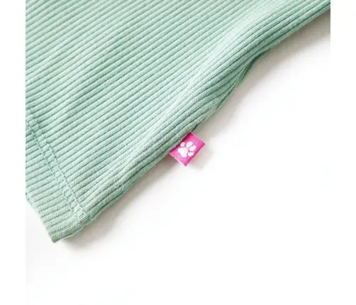 Pikkade Varrukatega Lastesärk, Poolkõrge Kaelusega, Mündiroheline, 140