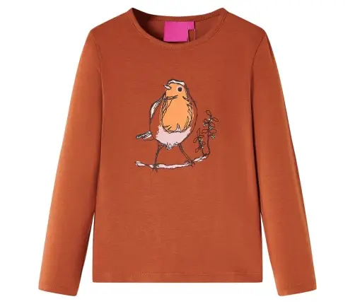 Pikkade Varrukatega Lastesärk, Konjakipruun, 104