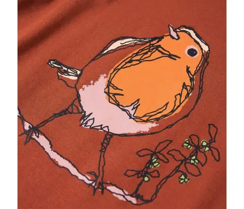 Bērnu Krekls Ar Garām Piedurknēm, Oranži Brūns, 128