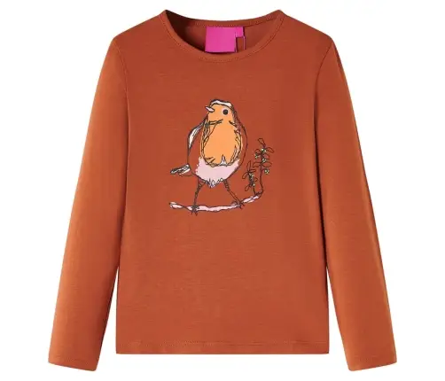 Pikkade Varrukatega Lastesärk, Konjakipruun, 140