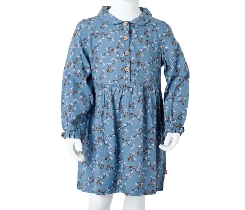 Pikkade Varrukatega Laste Kleit, Kirju, 104