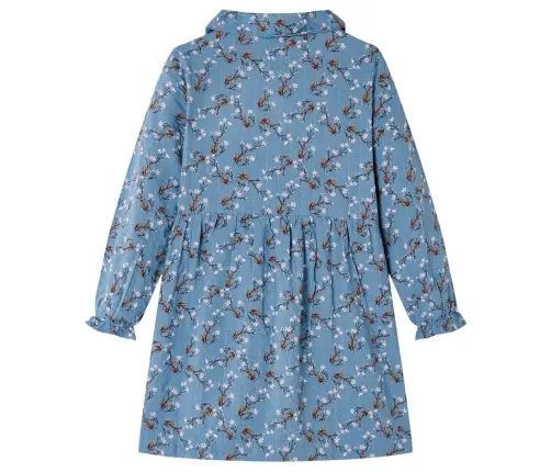 Bērnu Kleita Ar Garām Piedurknēm, Benzīna Zila, 116