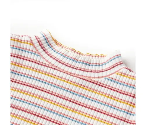 Pikkade Varrukatega Laste Särk, Poolkõrge Kaelusega, Helepruun, 116