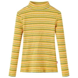 Bērnu Krekls Ar Garām Piedurknēm Un Augsto Apkakli, Dzeltenbrūns, 104