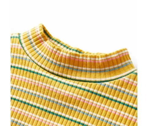 Bērnu Krekls Ar Garām Piedurknēm Un Augsto Apkakli, Dzeltenbrūns, 104