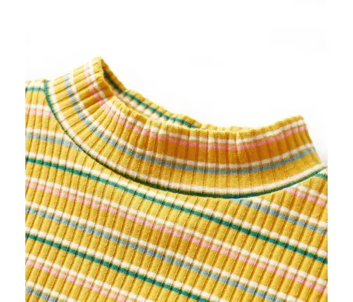 Pikkade Varrukatega Laste Särk, Poolkõrge Kaelusega, Ooker, 116