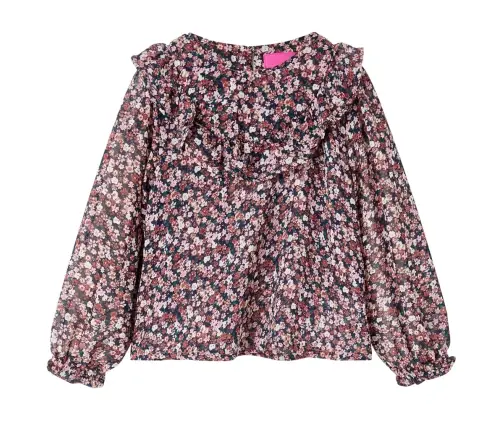 Lühikeste Varrukatega Laste Särk, Tumeroosa, 116