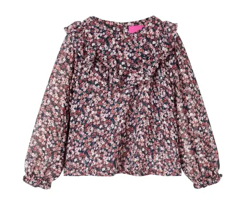 Vaikiški Marškiniai Ilgomis Rankovėmis, Tamsiai Rožiniai, 128 Dydžio