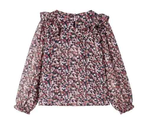 Vaikiški Marškiniai Ilgomis Rankovėmis, Tamsiai Rožiniai, 128 Dydžio