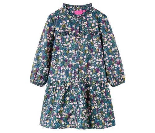 Pikkade Varrukatega Laste Kleit, Tumesinine, 104