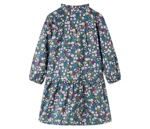 Pikkade Varrukatega Laste Kleit, Tumesinine, 104