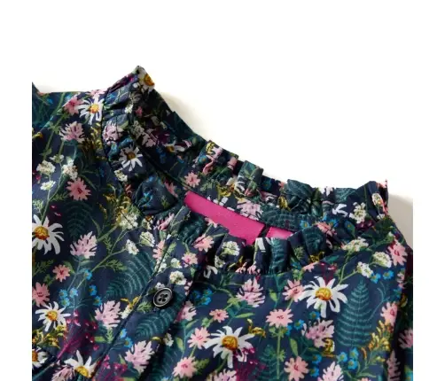 Pikkade Varrukatega Laste Kleit, Tumesinine, 104