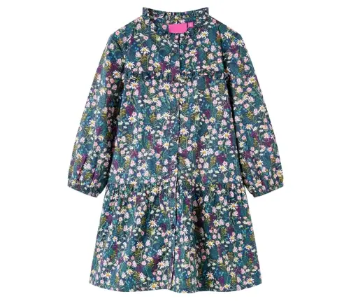 Pikkade Varrukatega Laste Kleit, Tumesinine, 128