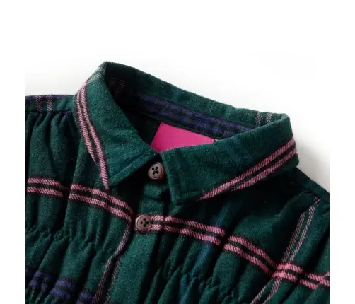 Pikkade Varrukate Ja Volangidega Laste Kleit, Tumeroheline, 92