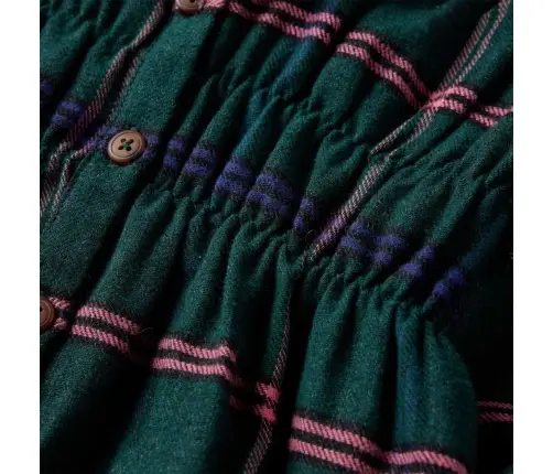 Pikkade Varrukate Ja Volangidega Laste Kleit, Tumeroheline, 116