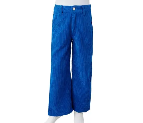 Vaikiškos Kelnės, Kobalto Mėlynos Spalvos, Velvetas, 92 Dydžio