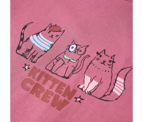 Vaikiški Marškinėliai Ilgomis Rankovėmis, Avietinės Spalvos, 116