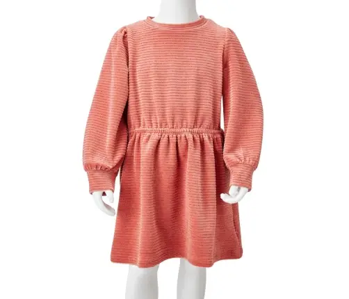 Bērnu Kleita Ar Garām Piedurknēm, Rozā, 92