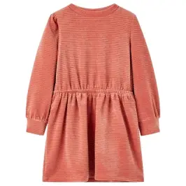 Bērnu Kleita Ar Garām Piedurknēm, Vidēji Rozā, 116