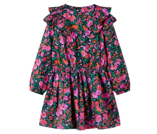 Pikkade Varrukatega Laste Kleit, Erkroosa, 104